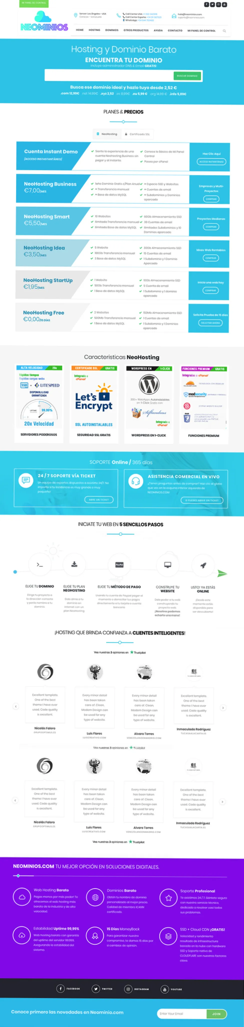Diseño web Neominios